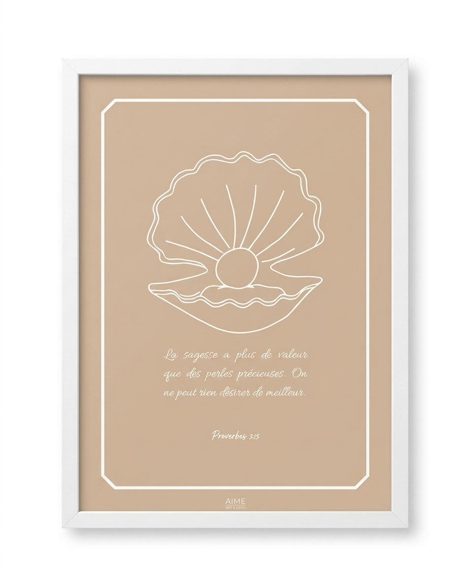 Tableau chrétien verset proverbes Sagesse