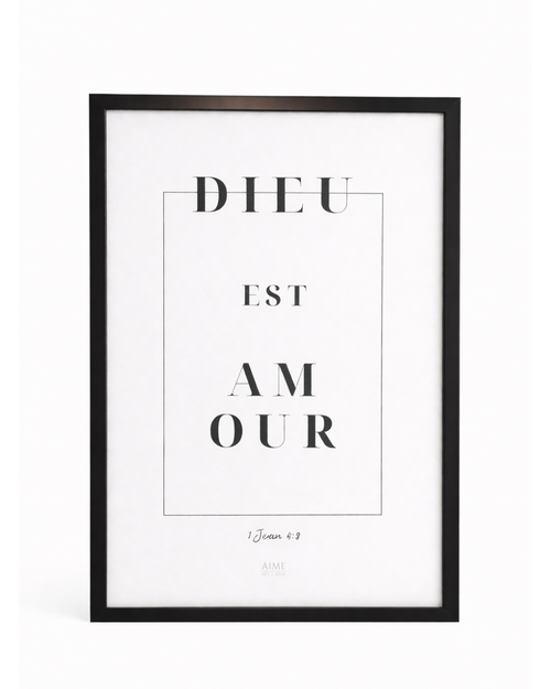 Décoration chrétienne minimaliste verset biblique 1 Jean